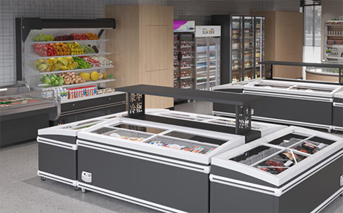 supermarket refrigeration solution with commercial refrigerators and freezers